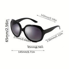 Large Oval Sunglasses Retro UV400 Sun Shades for Beach Travel