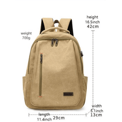 Vintage Canvas School Bag for Travel and School