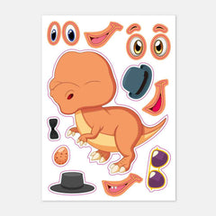 Dinosaur Puzzle Sticker Hand Ledger Cartoon Waterproof Puzzle