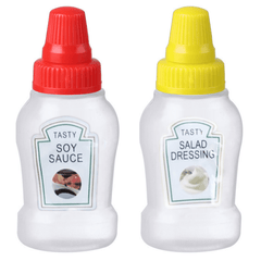 Mini Seasoning Sauce Bottles for Bento Lunch Box, 2pcs