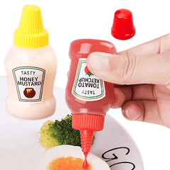 Mini Seasoning Sauce Bottles for Bento Lunch Box, 2pcs