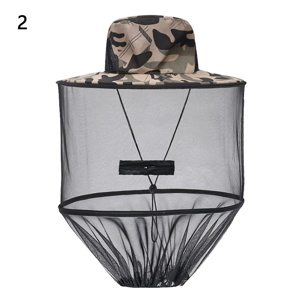 Mosquito Hat with Hidden Net Mesh Insect Protection