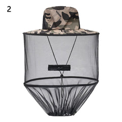 Mosquito Hat with Hidden Net Mesh Insect Protection