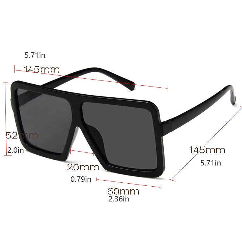 Oversized Square Sunglasses UV400 Sun Shades For Beach Party
