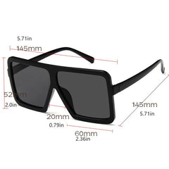 Oversized Square Sunglasses UV400 Sun Shades For Beach Party