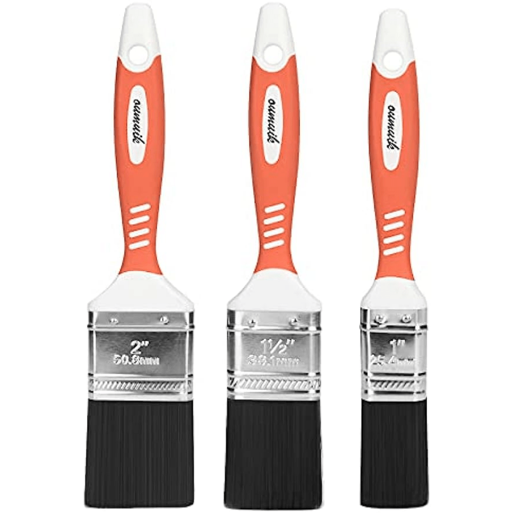 3pcs Flat Paint Brush Set 2.54x2.54x3.2.54x5.08cm