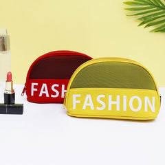 Mesh Cosmetic Pouch Zipper Makeup Bag