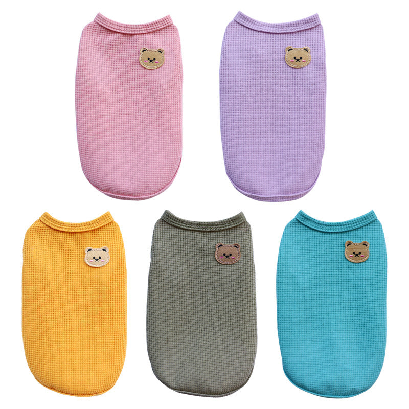 Waffle Pet Vest For Small Medium Dogs Spring And Summer Costume