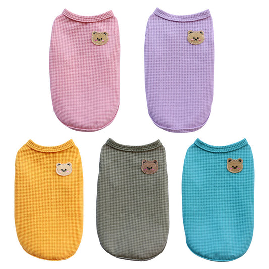 Waffle Pet Vest For Small Medium Dogs Spring And Summer Costume