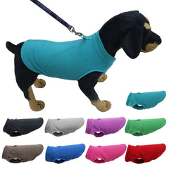 Cozy Fleece Dog Jacket with Leash Attachment for Small Dogs