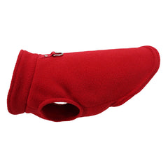 Cozy Fleece Dog Jacket with Leash Attachment for Small Dogs