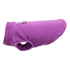 Cozy Fleece Dog Jacket with Leash Attachment for Small Dogs