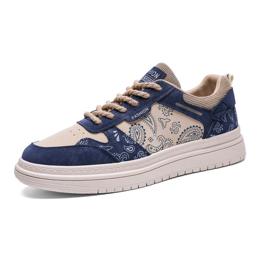 Men's Casual Sneakers Block Comfy Walking Shoes
