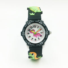 Dinosaur Mens Watches Silicone Band Waterproof Wristwatches