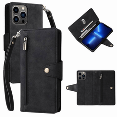 Large Capacity Cell Phone Case Credit Card Holder 9 Slots Purse Wallet
