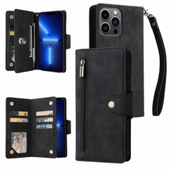 Large Capacity Cell Phone Case Credit Card Holder 9 Slots Purse Wallet