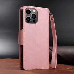 Large Capacity Cell Phone Case Credit Card Holder 9 Slots Purse Wallet