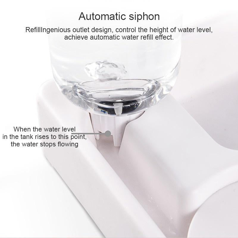 Multifunctional Pet Bowl with Automatic Water Bottle for Dogs and Cats