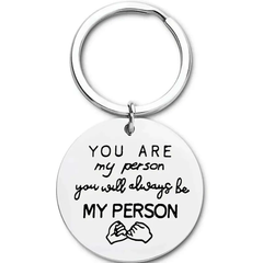You Are My Person Keychain Bestie Sisters BFF Couple Set Gift