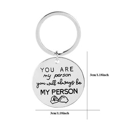 You Are My Person Keychain Bestie Sisters BFF Couple Set Gift