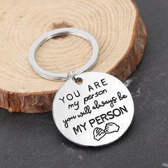 You Are My Person Keychain Bestie Sisters BFF Couple Set Gift