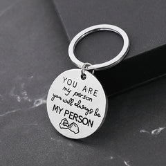 You Are My Person Keychain Bestie Sisters BFF Couple Set Gift