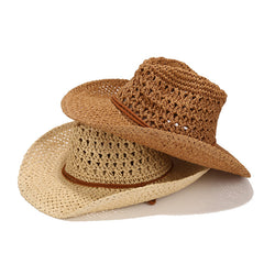 Men's Straw Beach Hat Summer Sun Protection Outdoor Travel Casual Cap