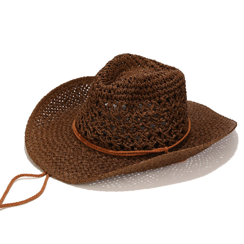 Men's Straw Beach Hat Summer Sun Protection Outdoor Travel Casual Cap