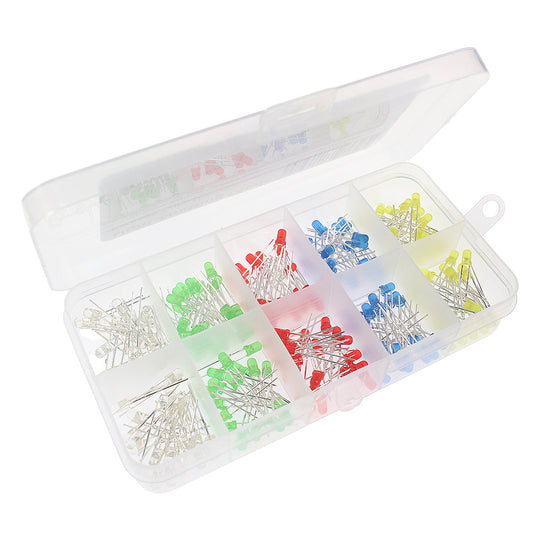 200PCS 3MM LED Diodes Assortment Set Red Yellow Green F3 LED Diode