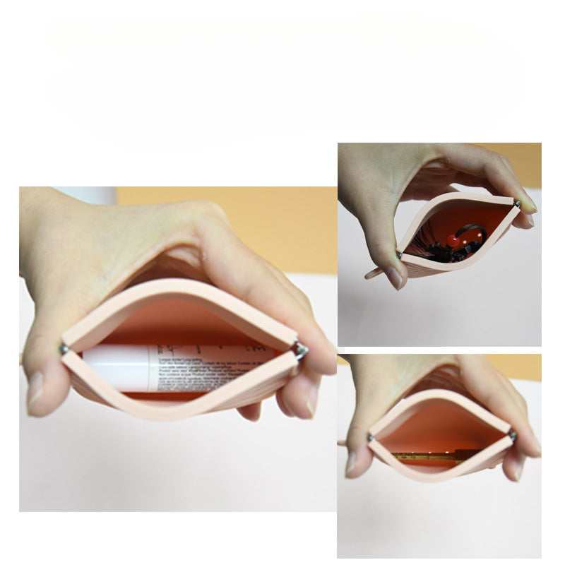 Portable Silicone Coin Purse Small Storage Lightweight Clutch Wallet