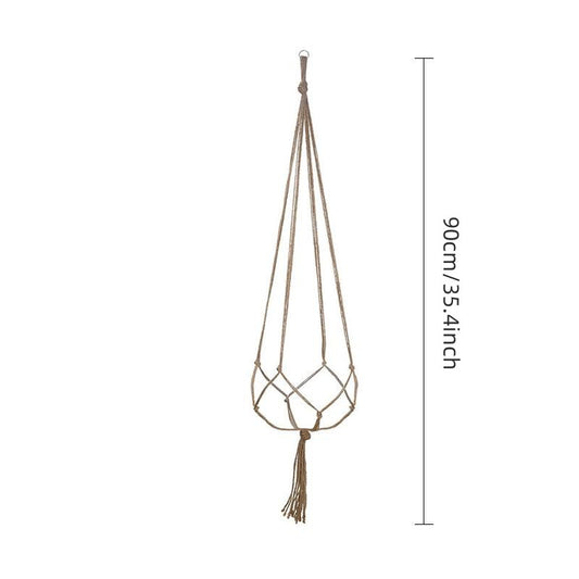 Woven Hemp Rope Plant Pot Hanger Decorative Indoor Hanging Basket