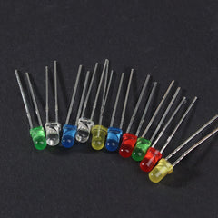 100pcs LED Diode F3 Bright 3MM Red Yellow Green LEDs Kit