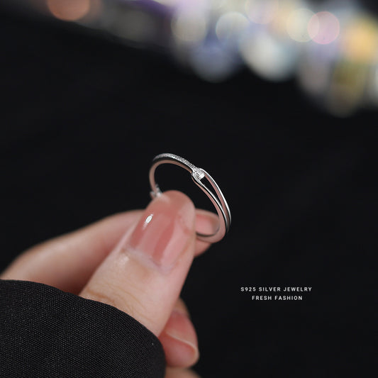 S925 Sterling Silver Minimalist Wrap Ring Daily Decoration