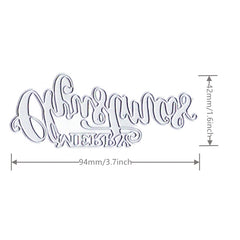 1pc MERRY Christmas Dies Cut Word Metal Cutting Stamps for Card Making
