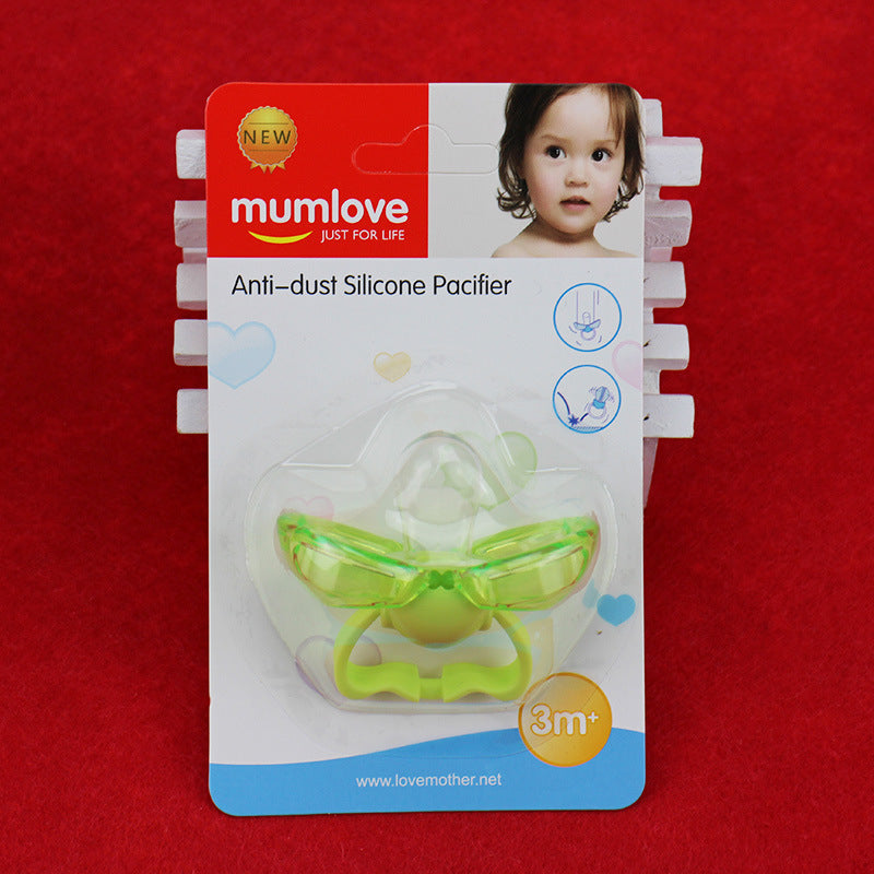 Thumb Pacifier with Auto Closing & Dust-proof Silicone Mouthpiece