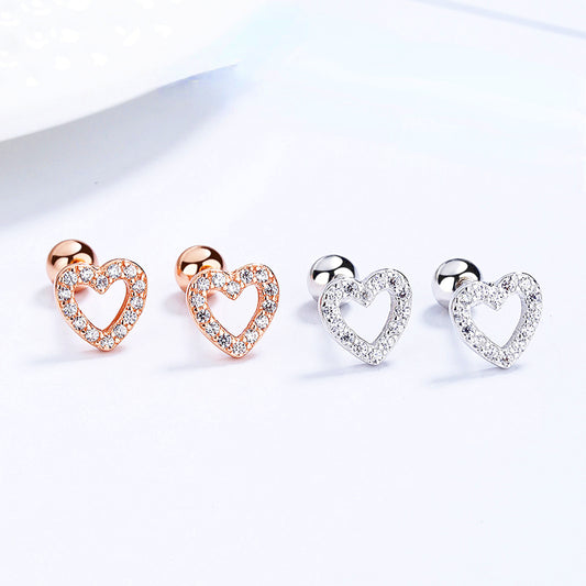 Heart Decor Stud Earrings for Girls