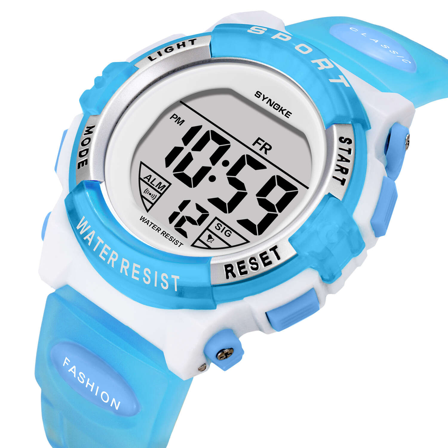 Waterproof Kids Sports Watch Colorful Glow Function