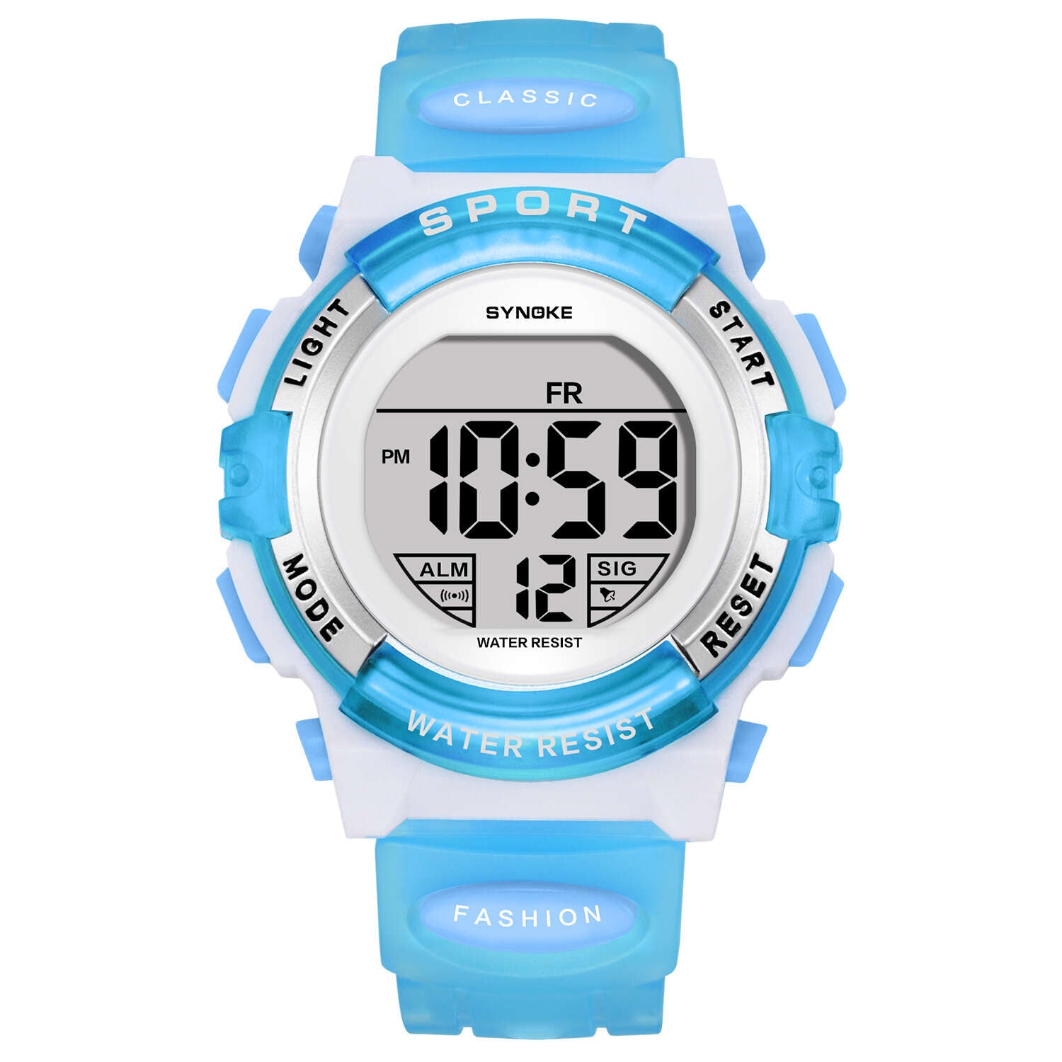 Waterproof Kids Sports Watch Colorful Glow Function