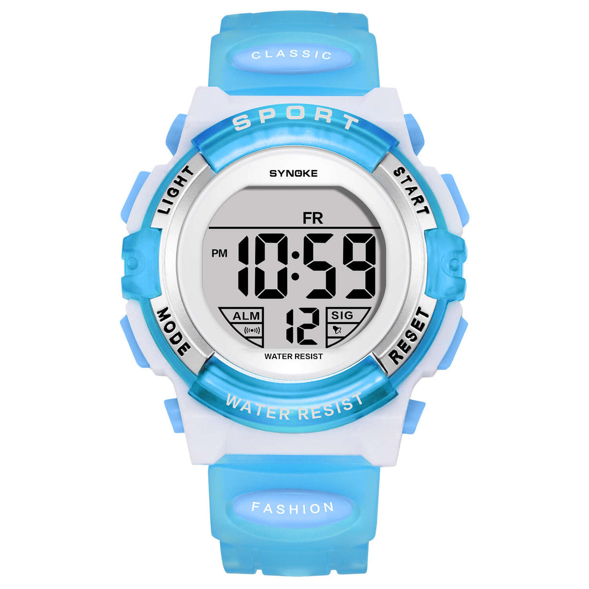 Waterproof Kids Sports Watch Colorful Glow Function