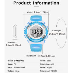 Waterproof Kids Sports Watch Colorful Glow Function