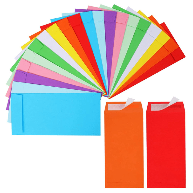 Cash Envelope 10Pcs Money Saving Challenge 3x6inch Budget Coins Checks Cards