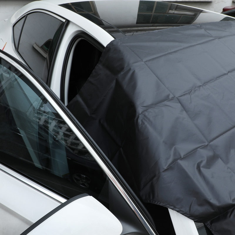 Car Sunshade Snow Cover Windshield Cover Magnetic Half Cover Oxford Cloth