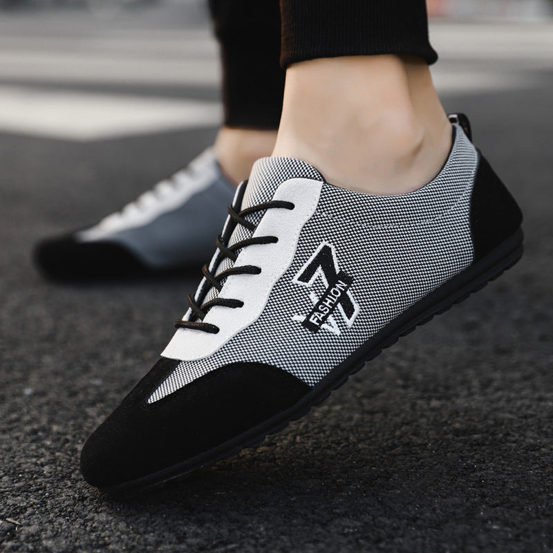 Men's Lace Up Loafers Casual Canvas Shoes