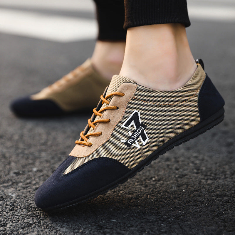 Men's Lace Up Loafers Casual Canvas Shoes