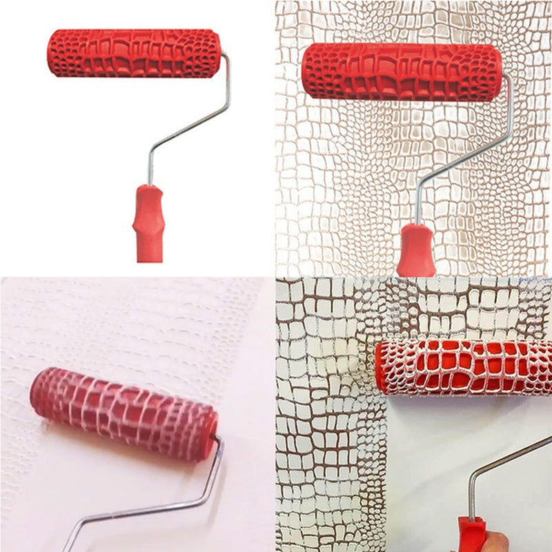 1Pcs 17.78 cm Crocodile Skin Pattern Paint Roller Stamp for Wall Decor