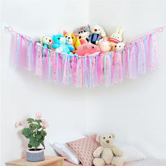 Colorful Stuffed Toys Storage Net - Keep Kids' Rooms Tidy