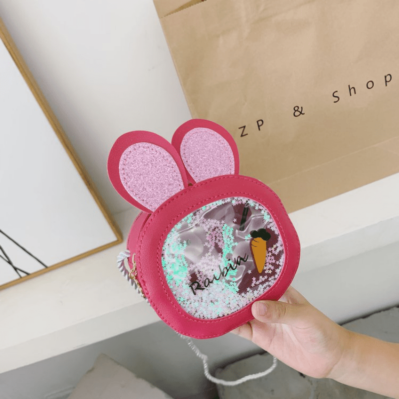 Kids Rabbit Sequin Crossbody Bag for Girls