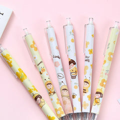 6-Piece Pushable Carving Pen Set Student Art Cartoon Tool