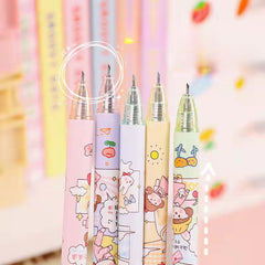 6-Piece Pushable Carving Pen Set Student Art Cartoon Tool