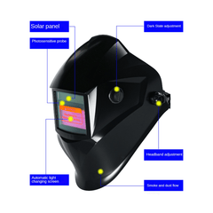 Solar Power Auto Darkening Welding Helmet Adjustable Grinding Hood